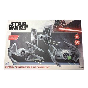 Star Wars Paper Model Kit Imperial TIE Interceptor & TIE Fighters 405 Pcs